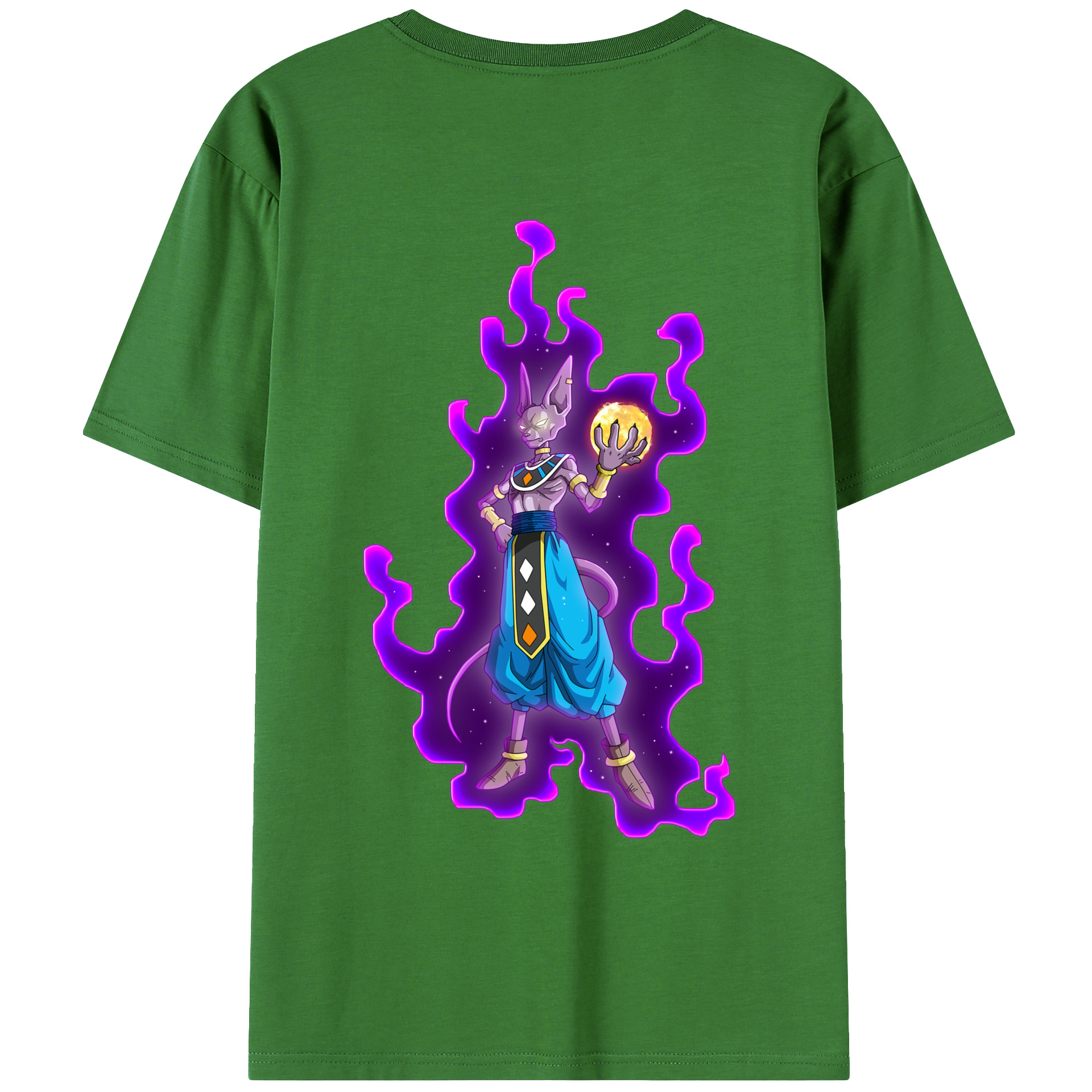 （画像用） ドラゴンボール ビルス 破壊神ビルス DRAGON BALL Beerus Birusu レディース半袖Tシャツ(バックプリント)